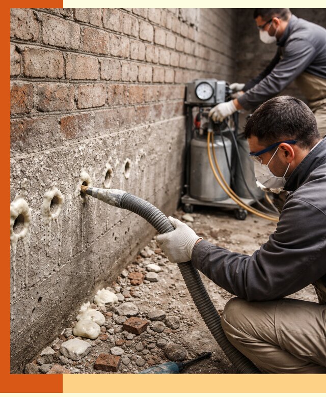 Заполнение колодцевой кладки ППУ в Раменском быстро и герметично