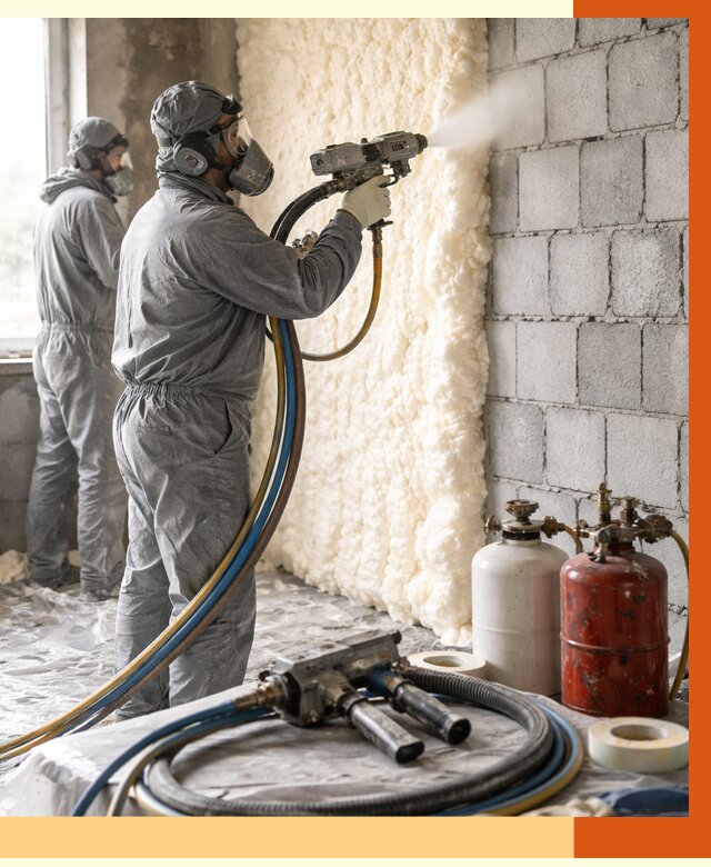 Утепление блочной стены ППУ в Раменском от 4309 руб./м² — ТепломастерРмн