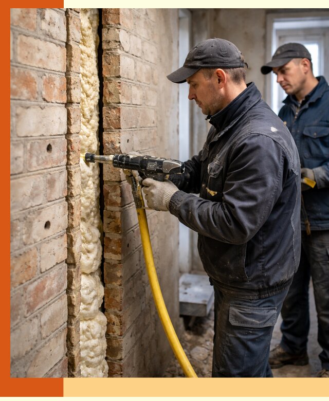Межстеновое утепление пенополиуретаном в Раменском