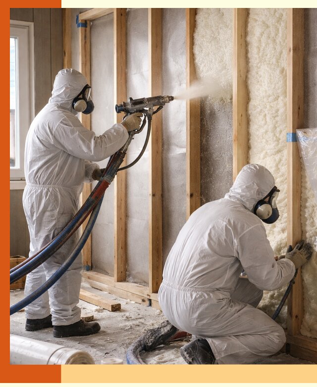 Утепление каркасной стены ППУ в Раменском для домов и коттеджей