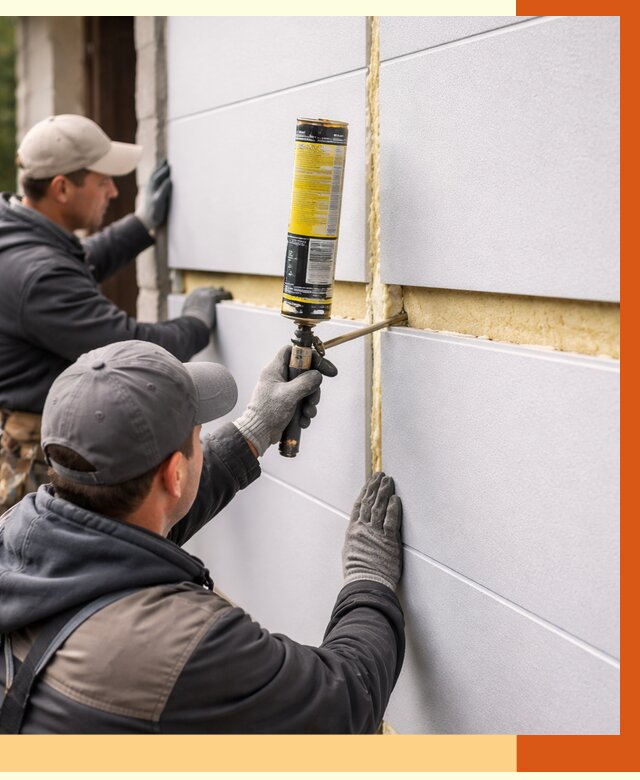 Утепление сэндвич панелей ППУ в Раменском от 4258 руб. за м2 | ТепломастерРмн