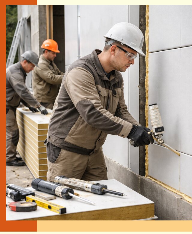 Утепление сэндвич-панелей пенополиуретаном в Раменском