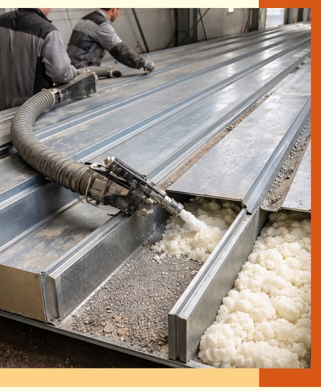 Заполнение пустот кровельных панелей в Раменском от 7300 руб. под ключ | ТепломастерРмн