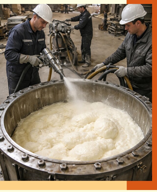 Заливка ППУ в емкости в Раменском от 7351 руб. — утепление емкости под ключ | ТепломастерРмн