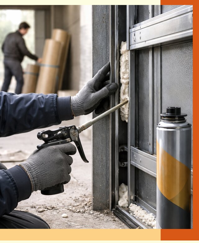 Заполнение пустот ворот в Раменском от 4563 руб. — заливка ППУ, утепление под ключ | ТепломастерРмн