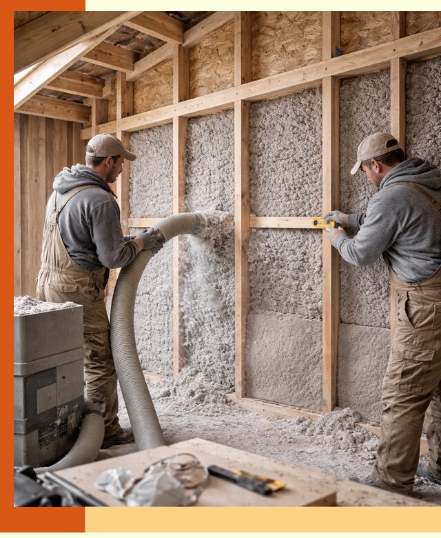 Утепление эковатой стен, потолков и перекрытий в Раменском