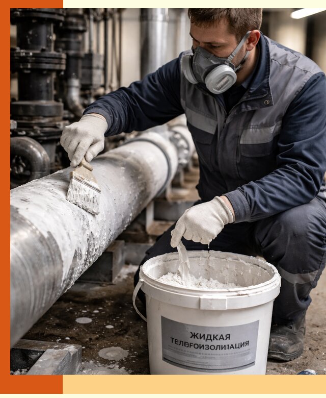Утепление оборудования жидкой теплоизоляцией в Раменском