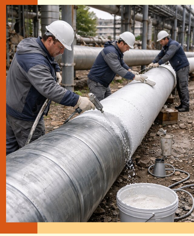 Утепление теплотрассы жидкой теплоизоляцией в Раменском