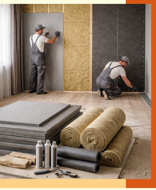 Шумоизоляция дома в Раменском от 4563 руб/м2 — комплексная звукоизоляция под ключ | ТепломастерРмн