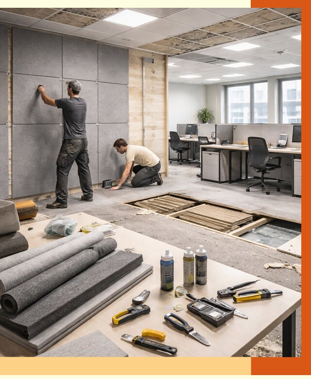Профессиональная шумоизоляция офиса в Раменском от 6844 руб. за м2 | ТепломастерРмн