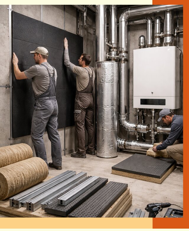 Шумоизоляция котельной в Раменском от 6590 руб. под ключ | Профессиональная звукоизоляция — ТепломастерРмн