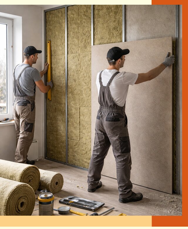 Шумоизоляция стен в Раменском от 4563 руб/м2 — звукоизоляция стен под ключ | ТепломастерРмн