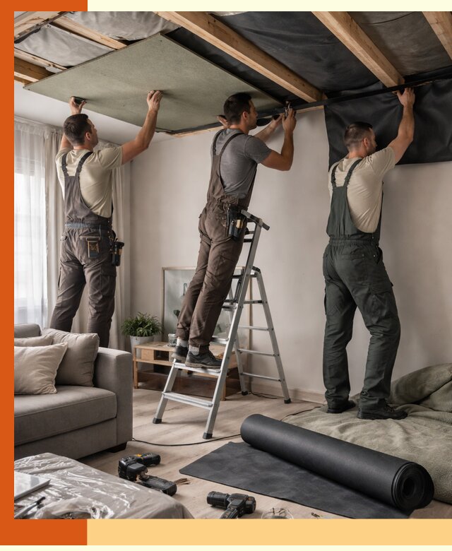 Шумоизоляция потолка в Раменском — профессиональное устранение шумов