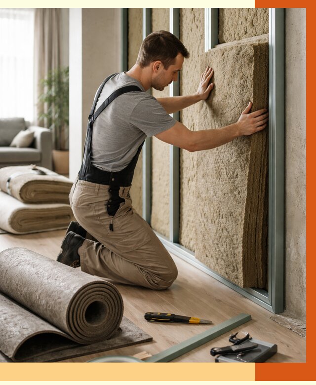 Шумоизоляция перегородок в Раменском от 1673 руб. за м2 — ТепломастерРмн