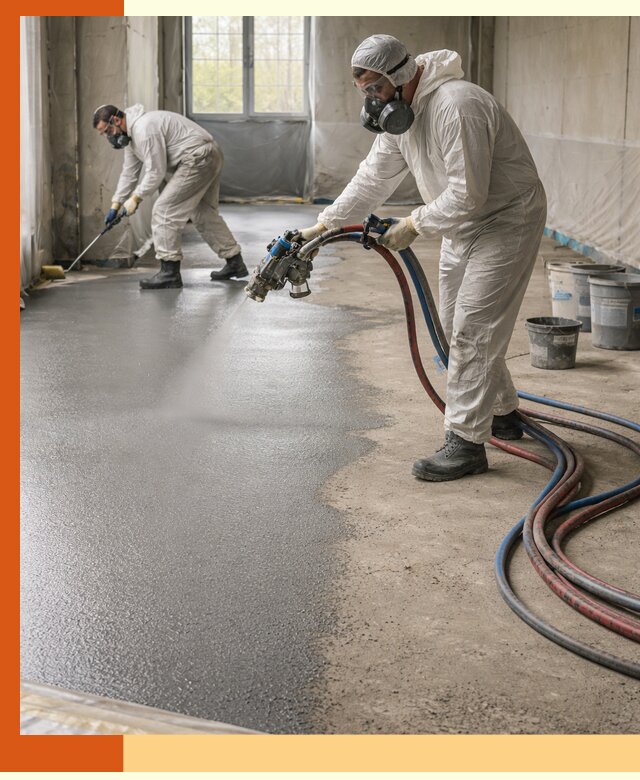 Гидроизоляция полимочевиной полов и конструкций в Раменском