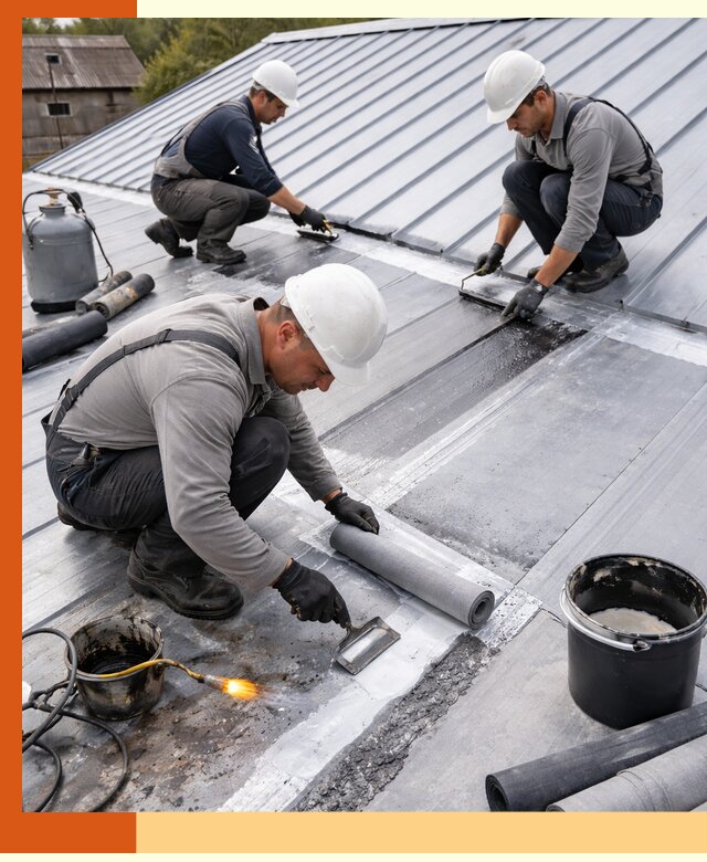 Гидроизоляция металлической кровли с гарантией в Раменском