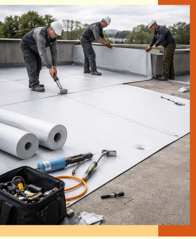 Гидроизоляция мембранной кровли в Раменском от 7604 руб./м² — профессионально | ТепломастерРмн