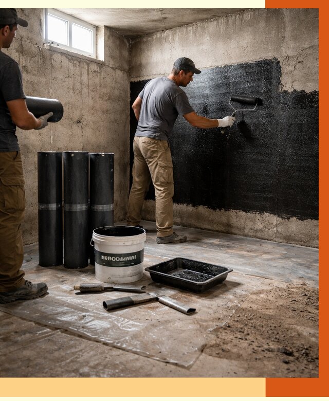 Гидроизоляция подвала в Раменском от 3549 руб. под ключ | Профессионально — ТепломастерРмн