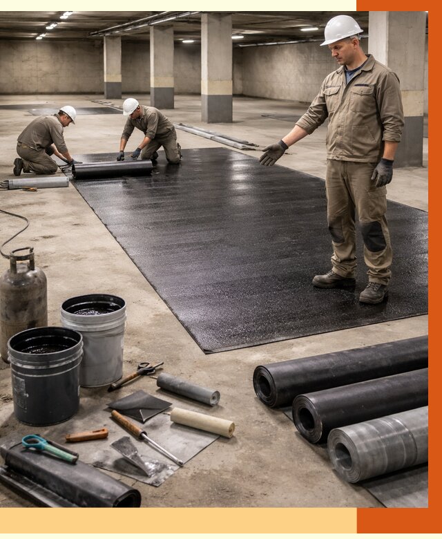 Гидроизоляция паркинга в Раменском от 1217 руб/м² — профессиональная защита | ТепломастерРмн