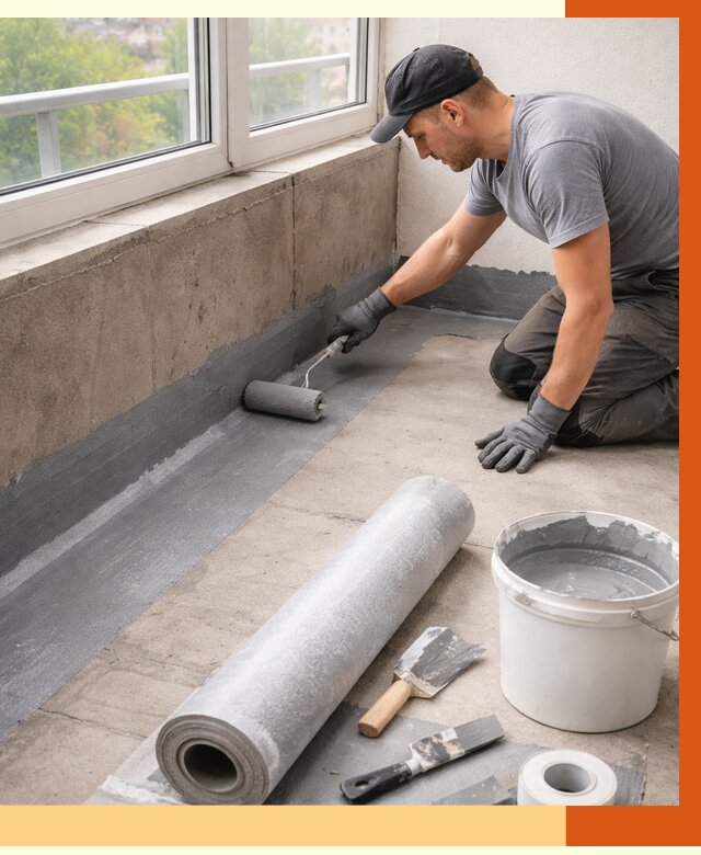 Профессиональная гидроизоляция балкона в Раменском от 4258 руб. | ТепломастерРмн