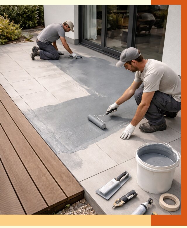 Гидроизоляция террасы в Раменском под ключ от 7604 руб./м² | ТепломастерРмн