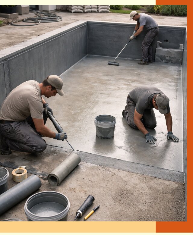 Профессиональная гидроизоляция бассейна в Раменском от 6590 руб. за м2 | ТепломастерРмн