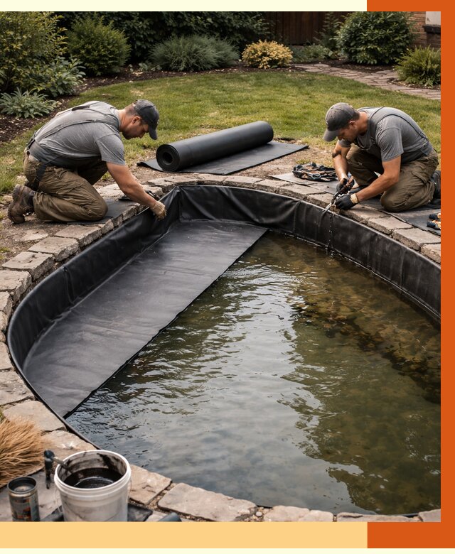 Гидроизоляция пруда в Раменском от 15209 руб. под ключ | ТепломастерРмн профессионально