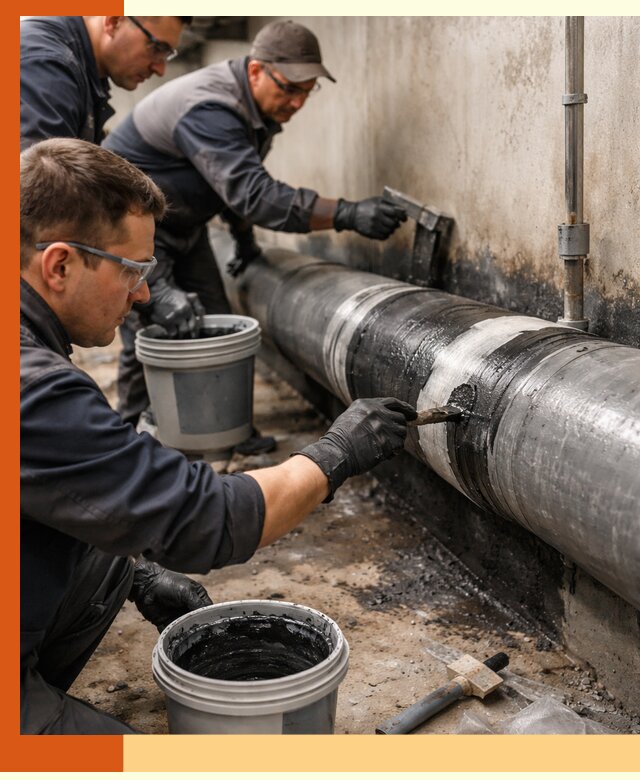 Гидроизоляция труб в Раменском — защита и герметизация коммуникаций