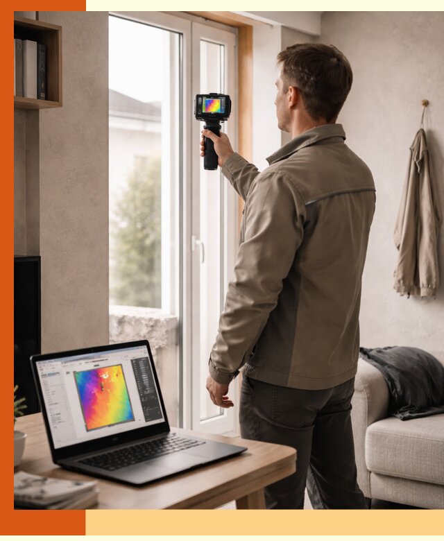 Тепловизионное обследование квартиры в Раменском для поиска утечек тепла