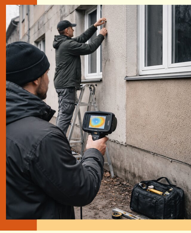 Тепловизионное обследование фасада в Раменском для выявления дефектов