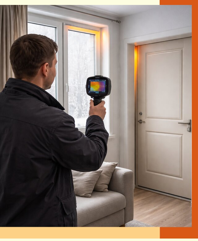 Тепловизионное обследование окон и дверей в Раменском от 4563 руб. | ТепломастерРмн