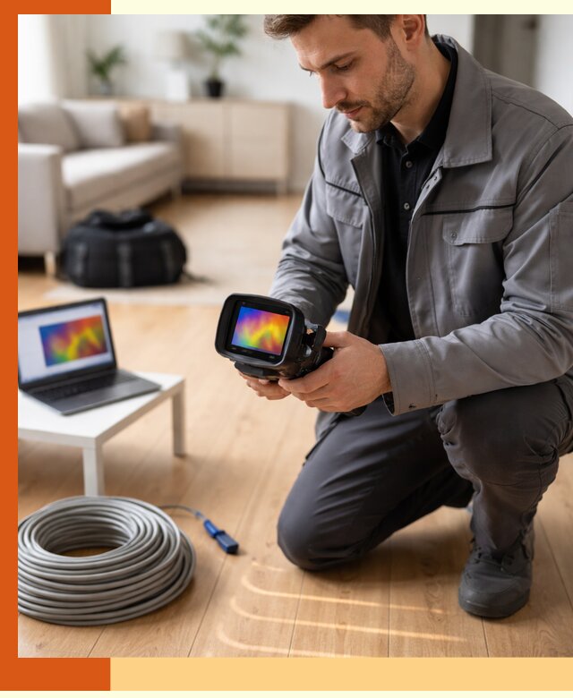 Тепловизионное обследование тёплого пола в Раменском для точной диагностики