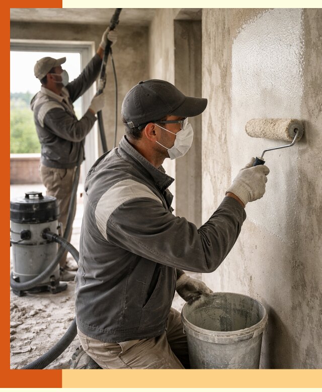 Подготовка поверхности под напыление утеплителя в Раменском