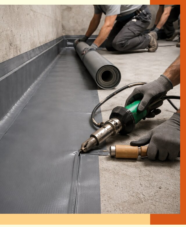 Монтаж гидроизоляционной мембраны в Раменском от 1009 руб/м2 | ТепломастерРмн