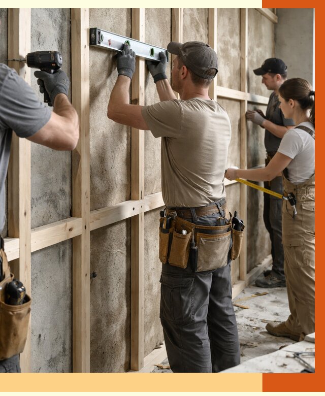 Монтаж обрешетки под утепление в Раменском от 1166 руб/м² | Заказать у ТепломастерРмн