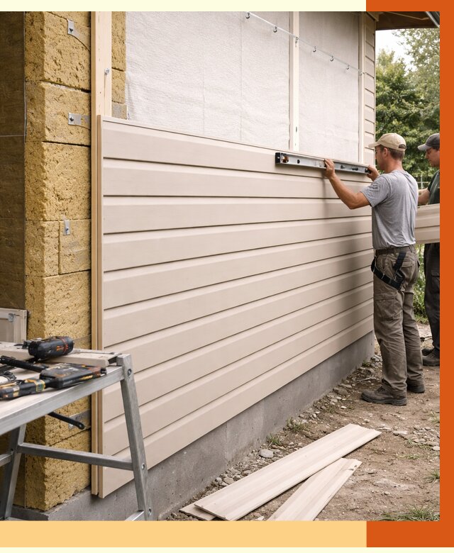 Монтаж сайдинга после утепления в Раменском от 1876 руб. — обшивка и облицовка | ТепломастерРмн